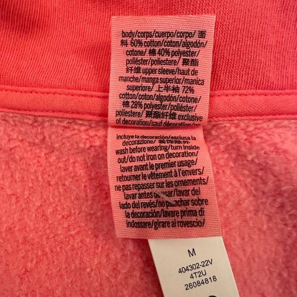 NWT Victoria Secret Pink 1/2 Zip Pullover. Women’s Medium. - Picture 3 of 7